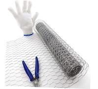 AKOOSY Grillage Métallique Galvanisé Hexagonal Treillis Robuste pour Clôture Poule Enclos Volaille et Décoration Artisanale Maille Résistante pour Jardin et Élevage