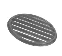 AKOOSY Grille de Barbecue au Charbon de Bois Ronde en Fonte, Support | Camping et Cuisson Extérieure, Design Démontable, Entretien Facile, Répartition Homogène Chaleur