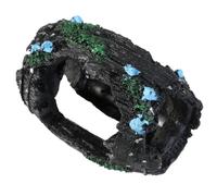 AKOOSY Grotte D'aquarium en Résine, Abri pour Poissons et Crevettes | Décoration pour Bac, Aspect Solide, Insoluble L'eau, Sûre pour Poissons, Plantes Artificielles