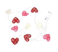 AKOOSY Guirlande Lumineuse LED en Rotin de Cœur 18 Mètres 10 Lampes Multi-Couleurs Fonction Fixe sur Batterie Décoration Intérieure pour Mariage Anniversaire et Maison