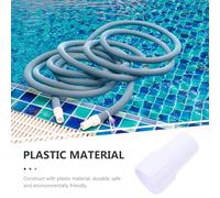 AKOOSY Joint Fileté 38 Mm pour Raccord Écumoire Piscine - Connecteur D'entrée de Tuyau D'aspiration - Manchon Blanc pour Aspirateur de Piscine - Pièce de Rechange Compatible Nettoyage