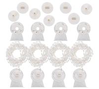 AKOOSY Kit D'accessoires pour Stores Enrouleurs Blanc en Plastique, Installation Flexible, 4 Sets Nécessaires pour Stores Occultants et Volets Roulants
