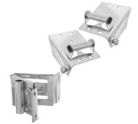 AKOOSY Kit de 3 Charnières de Porte de Garage en Fer Argenté, Haute Capacité de Charge et Résistance aux Intempéries, Accessoires Robustes pour Support de Porte de Garage