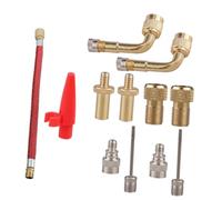 AKOOSY Kit de Connecteurs Gonflage Pneus Alliage Aluminium Accessoires Valve Rapide pour Moto Vélo Tête de Gonflage Légère et Adaptateur Entrée Air Compact et Pratique