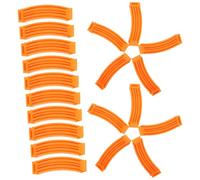 AKOOSY Kit de Permanente pour Coiffure 20 Pinces à Base Duveteuses en Plastique Orange, pour Coiffage Doux et Polyvalent au Salon ou Usage Quotidien