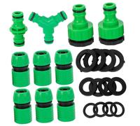 AKOOSY Kit de Raccordement Tuyau Arrosage Plastique Rapide avec Joint Étanchéité pour Irrigation Jardin