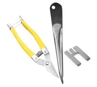 AKOOSY Kit de Réparation pour Rotin Outils de Levier en Métal, Ciseaux et Couteau à Poignée pour Vannerie Fine et Tâches de Tissage Complexes, pour Meubles et Paniers
