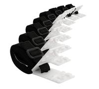 AKOOSY Kit De Sangles Et Languettes Adhésives pour Enrouleur De Couverture Solaire De Piscine, Accessoires 24 Pièces Noir, Fixation Sécurisée, Installation Rapide Et Résistante