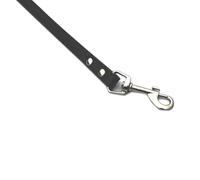 AKOOSY Laisse Confortable à Porter Solide en PU Boucle en Alliage pour Chien et Anneau Design Élégant Noir pour Chiots et Chiens