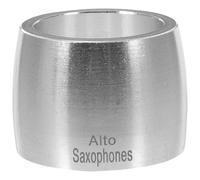 AKOOSY Ligature Métallique pour Saxophone Alto en Ébonite Noire Pince de Fixation, Accessoire Léger et Compact pour Instruments à Vent, Compatible Clarinette, pour Musiciens Amateurs