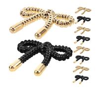 AKOOSY Lot de 10 Boutons Décoratifs en Métal en Forme de Nœud 20 MM Finition Doré Clair et Noir pour Manteaux Cardigans et Chemises Accessoires Couture Polyvalents pour Vêtements