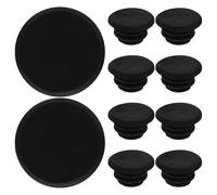 AKOOSY Lot de 10 Embouts de Guidon Vélo, en Caoutchouc 22mm | Tube Intérieur 22mm, Finition Noire, Protection des Extrémités, Usage Atelier et Réparation