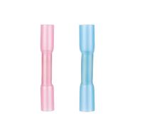 AKOOSY Lot de 100 Connecteurs Thermorétractables à Sertir, Isolés et Étanches, en Cuivre Solide Double Paroi pour Câbles 0,5-1,5 Mm², pour Raccords Électriques Fiables
