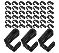 AKOOSY Lot de 100 Petits Crochets en S Plats en Plastique Noir 2 MM Crochets Suspendre Robustes et Polyvalents Cuisine Salle de Bain et Organisation D’Ustensiles Charge Élevée Gain