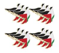 AKOOSY Lot de 12 Broches Émaillées Drapeau Palestinien et Symbole de Paix Mini Broches Métal pour Revers de Chemise Paquet et Chapeaux Accessoire Patriotique et Souvenir de Voyage