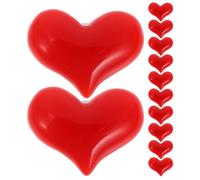 AKOOSY Lot de 15 Broches de Cœur Rouge Petit Taille 4, Épingle Légère et Brillante pour Saint-valentin, Accessoires Polyvalents pour Vêtements, Paquet, Pulls - Présents Féminins