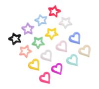 AKOOSY Lot de 150 Breloques à Ongles en Résine Colorée Forme Cœur et Étoile, Décorations Légères Kawaii pour Manucure DIY Lors de Fêtes et Créations Artistiques
