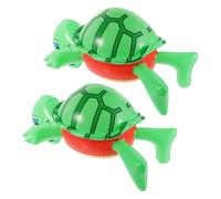 AKOOSY Lot de 2 Ballons Tortues Gonflables en PVC Coloré Jouets Gonflables pour Piscine et Fêtes D’Extérieur Accessoires de Fête Réutilisables pour Plage et Camping