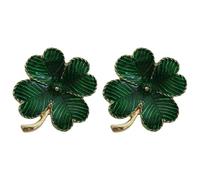 AKOOSY Lot de 2 Broches Vintage en Alliage Résistant, Forme Trèfle à Quatre Feuilles Vert Rétro, Épingles Décoratives pour Vêtements et Accessoires Féminins, pour Fête et Usage Quotidien
