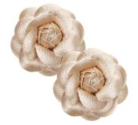 AKOOSY Lot de 2 Clips pour Chaussures en Satin Doré Broche Canard, Ornements de Chaussures pour Femmes, Accessoires Décoratifs pour Ballerines et Sandales, 6,5 Cm, Décoration Élégante pour Événements