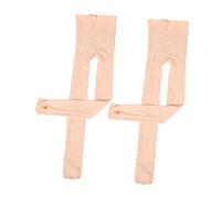 AKOOSY Lot de 2 Paires de Collants de Ballet pour Filles, Velours Doux, Taille M 130-150cm, Couleur Rose Chair, Ceinture Élastique Confortable, Renforcés aux Orteils et Voûte Plantaire,