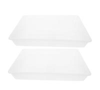 AKOOSY Lot de 2 Plateaux en Plastique pour Pots Fleurs Carrés 40 Cm, Intérieur Extérieur, Base de Jardinière Carrée Anti-fuites, Robustes et Solide, Accessoires pour Entretien de Plantes