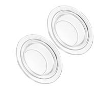 AKOOSY Lot de 2 Plats Chauffe-Cire en Verre Rond Élégant, Plateau de Remplacement Polyvalent Effet Lumineux Unique, pour Fêtes et Anniversaires