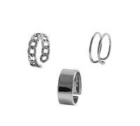 AKOOSY Lot de 3 Bagues Rétro en Bagues Ajustables Chic pour Doigt Bijoux Femmes Élégants Accessoires de Mode pour Fêtes et Occasions Spéciales