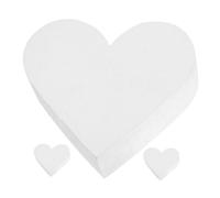 AKOOSY Lot de 3 Modèles de Gâteaux en Mousse de Cœur 15 CM X 5 CM Mousse Blanche Accessoires de Décoration de Gâteaux pour Mariage et Loisirs Créatifs