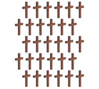 AKOOSY Lot de 30 Pendentifs Croix en Bois pour Loisirs Créatifs Diy, Design Élégant et Solide, pour Bijoux et Décoration de Fête