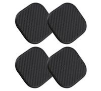 AKOOSY Lot de 4 Dessous de Verre Antidérapants pour Voiture Coussinets Carrés en Matériau Solide Tapis de Tasse Noir Compatible Porte-Gobelet Protection Anti-Usure pour Usage