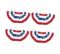 AKOOSY Lot De 4 Drapeaux Américains Plissés D’éventail 45x90 Cm Pour Décoration Patriotique Festive Du 4 Juillet, Banderole Patriotique Aux Couleurs Classiques Rouge, Blanc Et Bleu