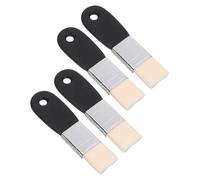 AKOOSY Lot de 4 Pinceaux Plats Nylon avec Manche Bois Petit Format Pinceaux d'Aquarelle et Peinture à L'Huile Matériel d'Artiste Portable pour Loisirs Créatifs et Peinture de Précision