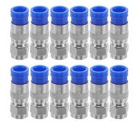 AKOOSY Lot de 40 Set de Set de Adaptateurs de Câble Coaxial Rg6 en Alliage de Zinc, Connecteurs à Compression Résistants la Corrosion pour Installation Facile à Domicile Bureau