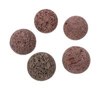 AKOOSY Lot de 5 Pierres Chauffantes pour Sauna Vapeur, Pierres Rondes de 5 Cm, Rochers de Lave Naturels pour Sauna Intérieur et Extérieur, Accessoires Spa