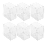 AKOOSY Lot de 6 Boîtes de Rangement pour Montres Transparentes en Plastique Solide Taille Compacte Vitrine d'Exposition pour Montres Garçon et Filles et Femmes Coffret de Présentation