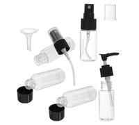 AKOOSY Lot de 6 set de Bouteilles de Voyage Rechargeables 60 Ml en Plastique Transparent Flacons Distributeurs Cosmétiques Légers et Étanches pour Maquillage Lotion Shampooing -