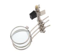 AKOOSY Loupe de Bijouterie Légère en Fer et Verre Argenté, Style Rétro, 3 Niveaux de Réglage, pour Réparation de Bijoux et Montres