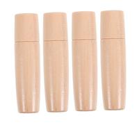 AKOOSY Manche de Brosse à Barbecue en Bois Verni - Lot de 4 Poignées de Rechange 8,8 X 2,3 Cm Ergonomiques Résistantes à la Chaleur pour Accessoires Cuisine et Grillades Extérieures