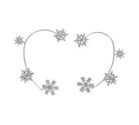AKOOSY Manchette D'oreille Flocon De Neige à Clip Ornée De Cristaux, Boucles D'oreilles Non Percées, Accessoire Élégant Pour Femmes, Usage Quotidien Et Soirées, Symétrique
