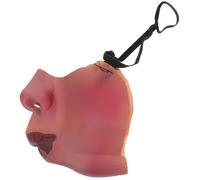 AKOOSY Masque Demi Visage Halloween Latex et Confortable Masque Réaliste à Nez pour Fête Cosplay et Déguisement Bande Élastique Ajustable pour Adultes