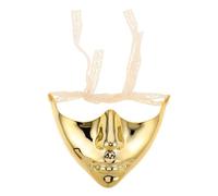 AKOOSY Masque Demi-visage Steampunk Doré pour Soirée Mascarade Carnaval Vénitien et Halloween Accessoire Adulte Unisexe pour Bal et Cosplay