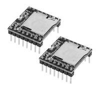 AKOOSY Mini Lecteur Mp3 Portable avec Module Dfplayer, Lecture Locale et Volume Réglable, Plastique Noir, pour Projets Audio Créatifs en Extérieur, Pack de 2 Pièces