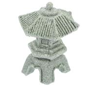 AKOOSY Mini Pagoda Statue Pierre pour Décoration Jardin Zen et Aquarium Modèle Miniature Asiatique pour Micro et Ornement Compact et Résistant pour Extérieur et Intérieur
