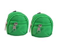 AKOOSY Mini Paquet à Dos Porte-Clés et Porte-Monnaie Zippé en Toile Nylon, Lot de 2, Format Compact pour Accrocher à Paquet et Porte-Clés, pour Garçon et Filles et Activités Urbaines