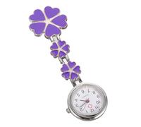 AKOOSY Montre De Poche Infirmière Suspendue en Alliage De Zinc Violet, Montre Miniature à Cinq Cœurs, Surveillance Médicale pour Femmes, Accessoire Professionnel pour Usage Quotidien