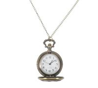AKOOSY Montre de Poche Rétro à Quartz en Bronze avec Pendentif Voilier, Collier Vintage pour Femmes, Accessoire Steampunk Élégant avec Chaîne, Montre de Chasse Classique et Présent