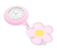 AKOOSY Montre Infirmière à Clip Lumineuse Silicone Rose pour Surveillance Médicale Femme Usage Professionnel Motif Cartoon Petit Format
