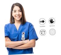 AKOOSY Montre Infirmière Clip à Quartz avec Trotteuse Motif Fleur Élégant Résistante à Eau pour Aide Soignantes et Personnel