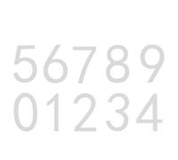 AKOOSY Numéros de Maison en Acrylique Argenté Lot de 10 Adhésifs Modernes Effet 3d, Étanches et Faciles à Installer pour Porte et Boîte aux Lettres en Bureau ou Résidence